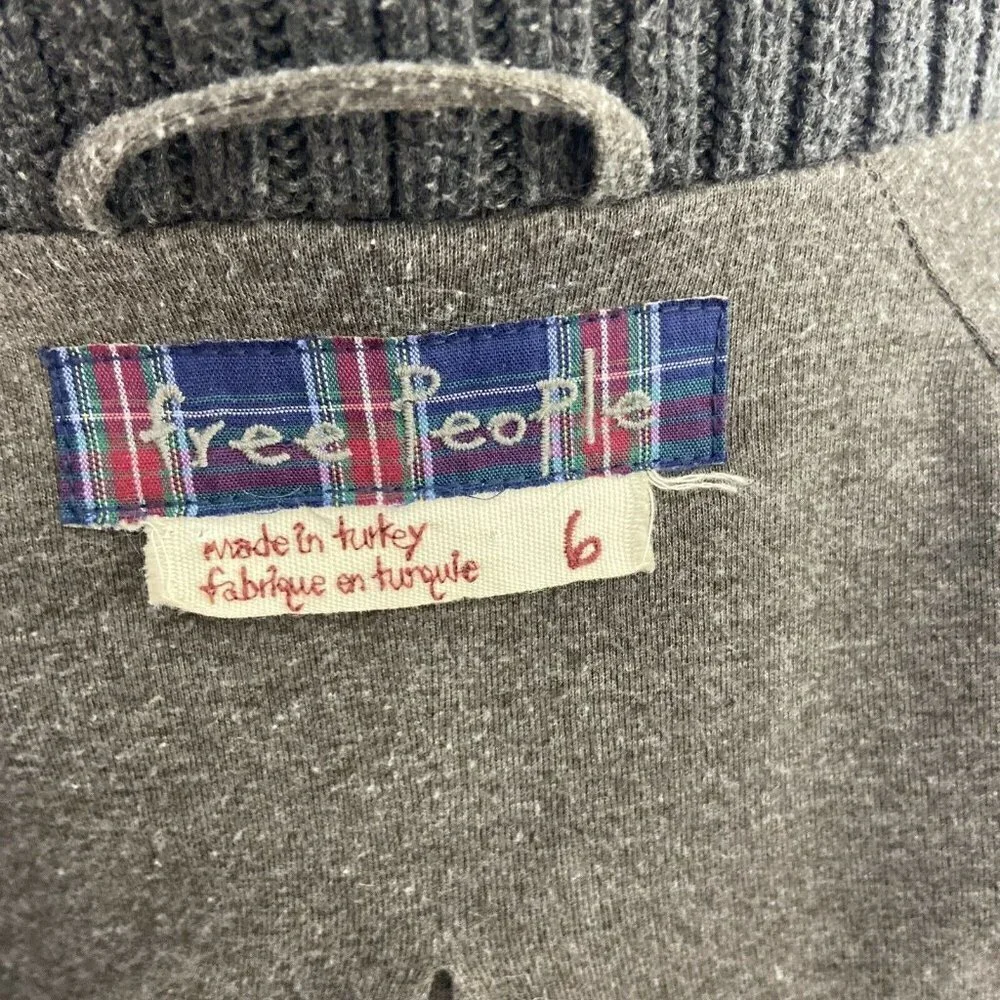 Free People Wool Plaid Shacket Woman 6 Small Collared‎ Loose